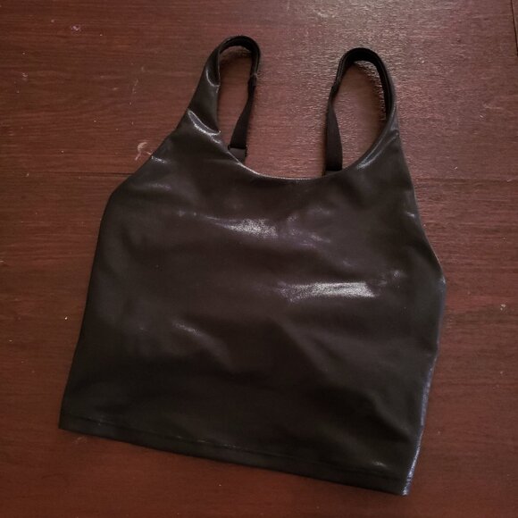 Old Navy Other - Old Navy metallic black longline sports bra XS